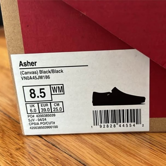 Vans Black Slip-on Womens 8.5 Canvas - Picture 5 of 5